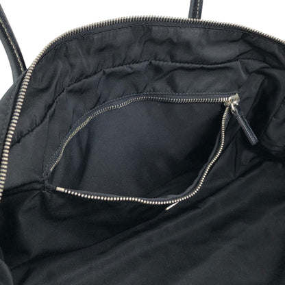 PRADA Tessuto Triangle Logo Padlock Small Boston bag Handbag Black Vintage xxiw34