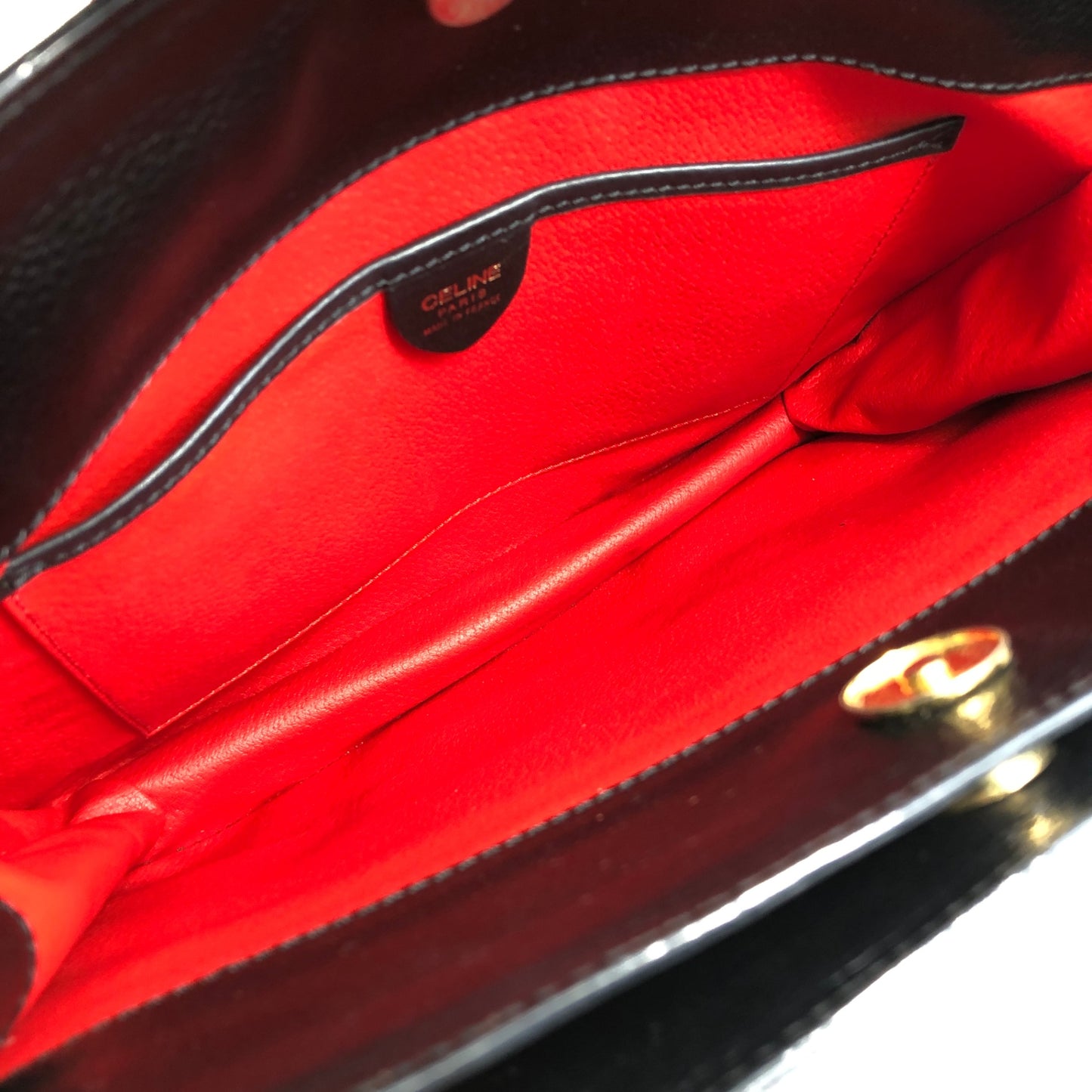 CELINE Toggle Clasp Shoulder bag Black Vintage dfgr6w