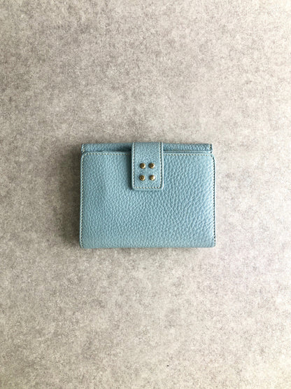 CELINE Triomphe Folded Wallet Blue Vintage hwhyez