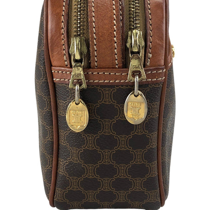 CELINE Macadam Blason Shoulder bag Brown Vintage 26ppnb