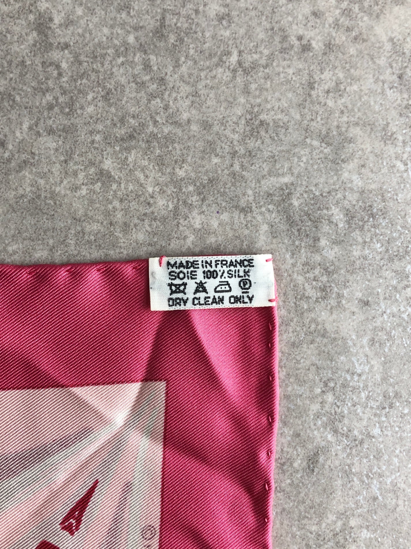 HERMES SILK Scarf Pink Vintage dmp2j5