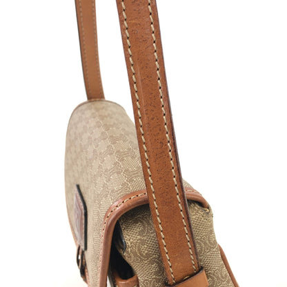 CELINE Macadam Blason Tassel Small Crossbody Shoulder bag Beige Vintage y3r5h2