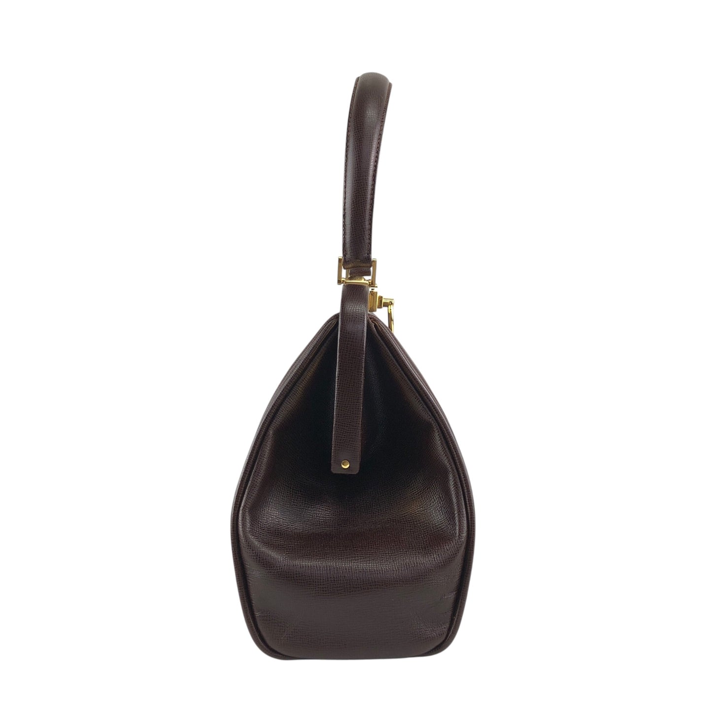Christian Dior Gancini Metal Clasp Two-way Handbag Shoulder bag Brown Vintage pzns32