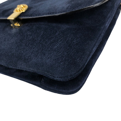 CELINE Blason Chain Shoulder bag Navy Vintage bppgsa