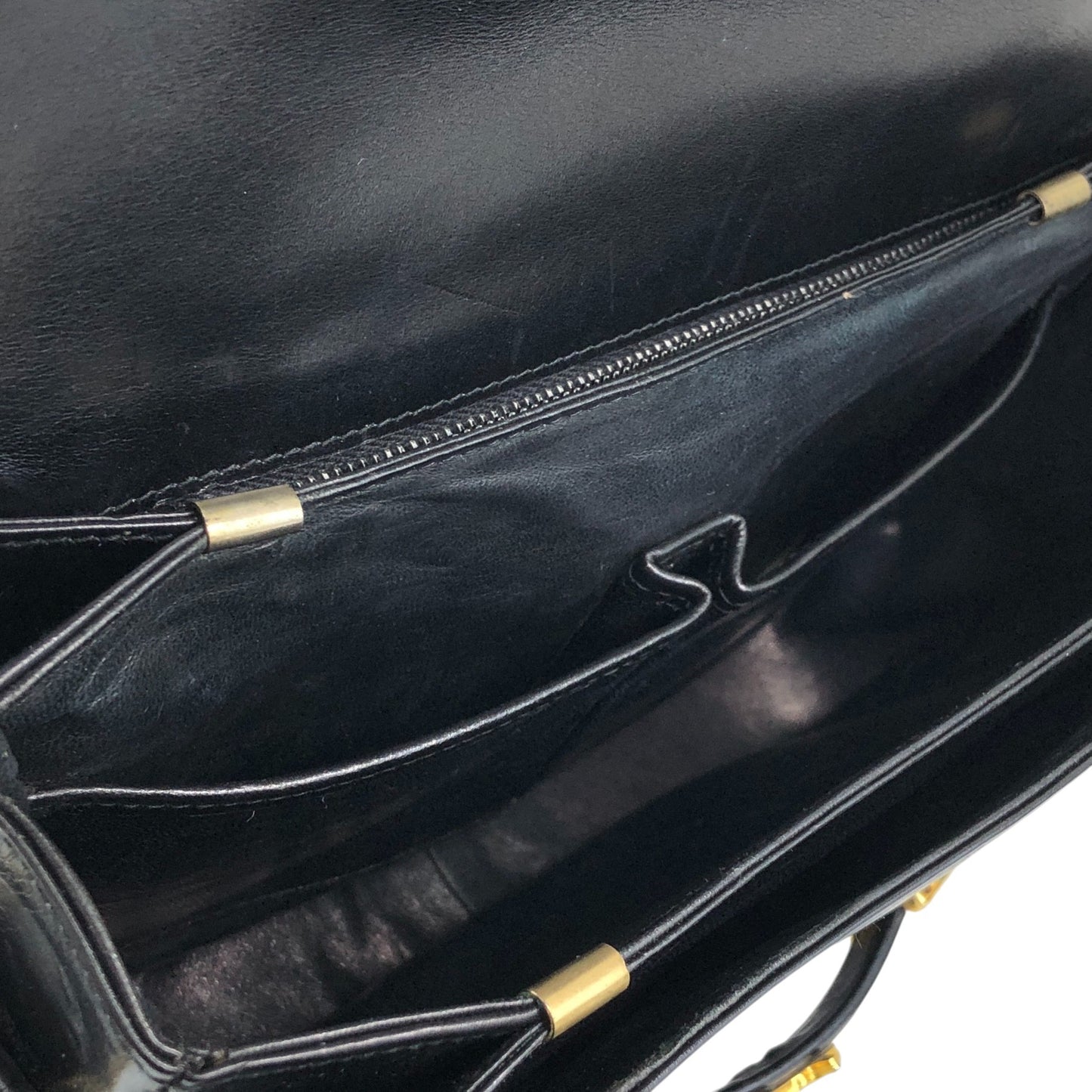 CELINE Horse Carriage Shoulder bag Black Vintage gec7v4