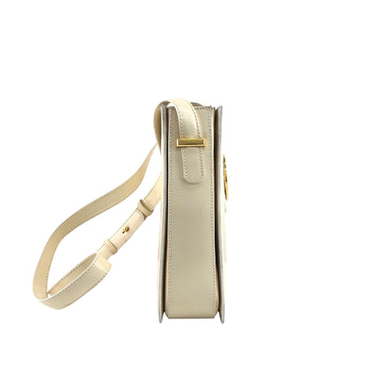CELINE Circle Logo Shoulder bag White Vintage vxg2uf
