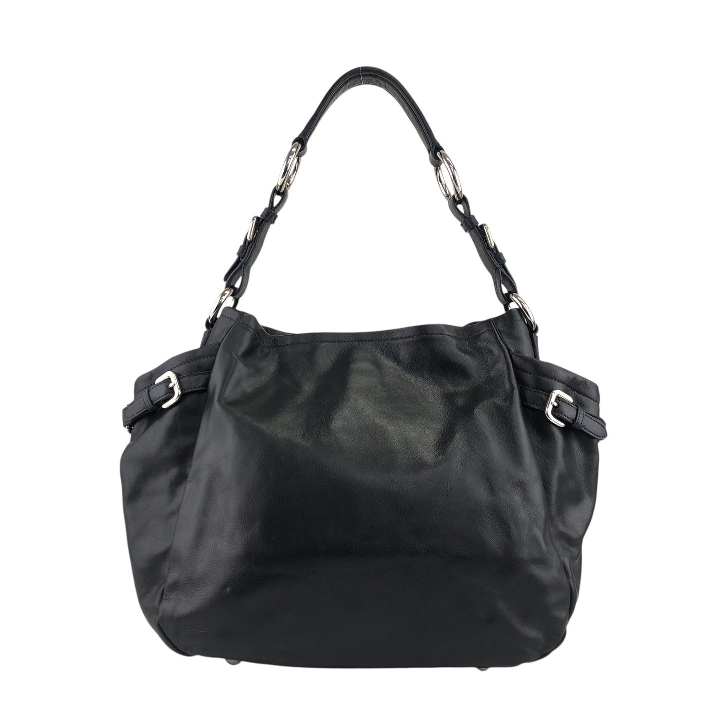 PRADA Logo Handbag Black Vintage 33emnt