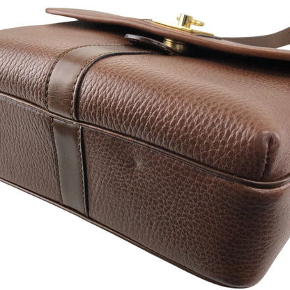 CELINE Gancini Shoulder bag Brown Vintage 88rbj3