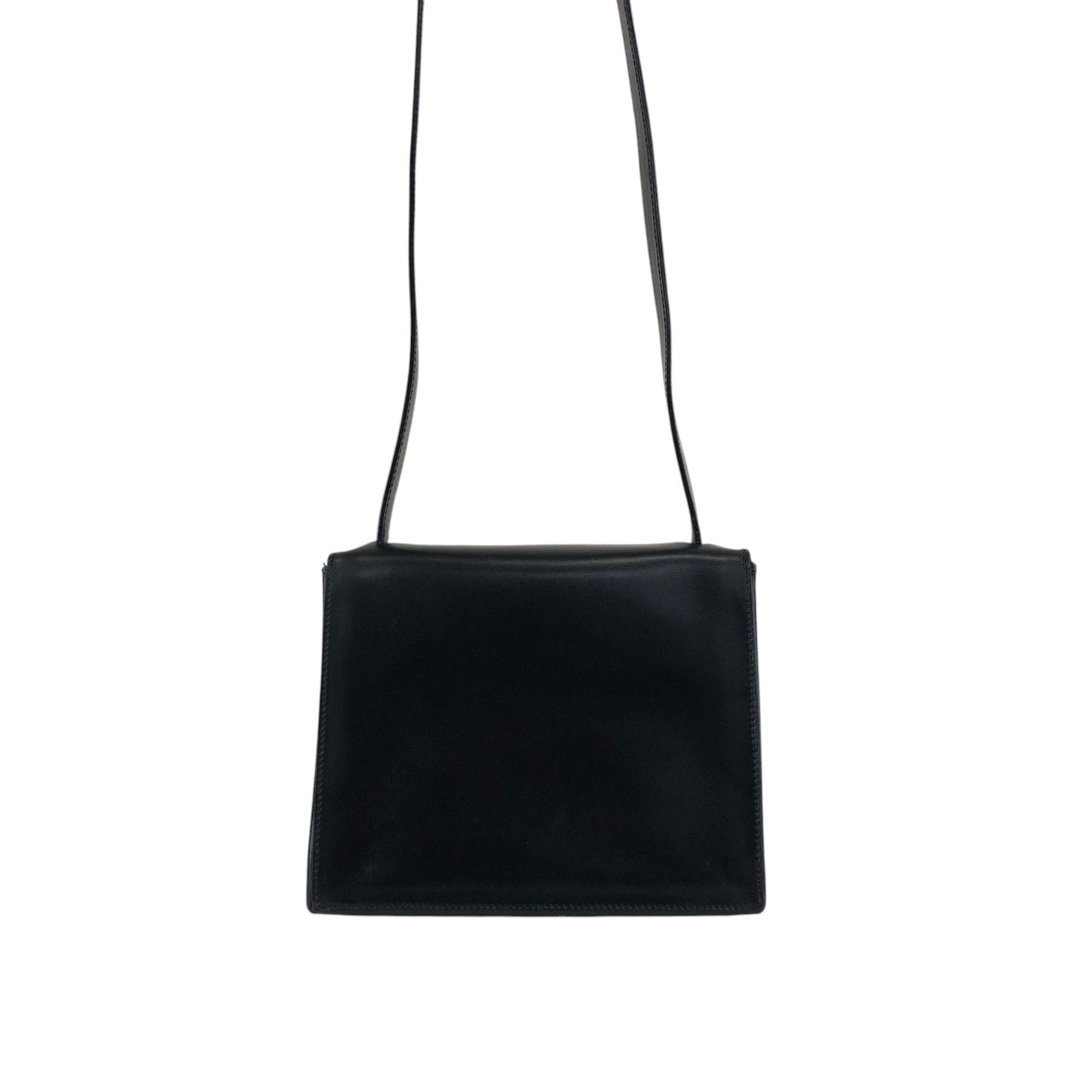 CELINE Circle Logo Shoulder bag Black Vintage ee7fti