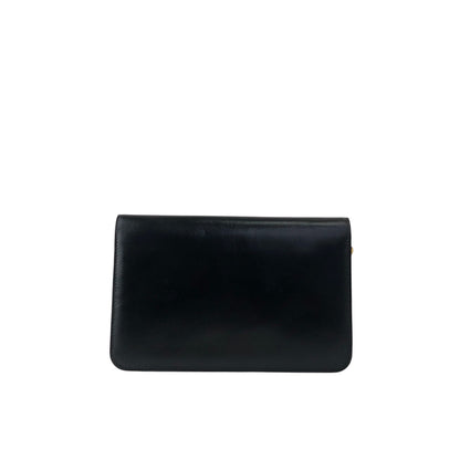 CELINE Triomphe Chain Shoulder bag Black Vintage hd5spn