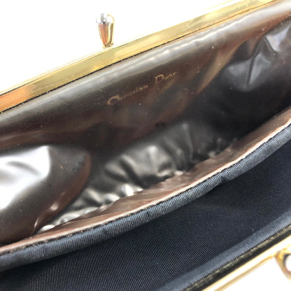 Christian DIor Trotter 提花手拿包 海軍藍 復古 rj622u