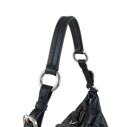 PRADA Logo Shoulder bag Black Vintage en8d2i