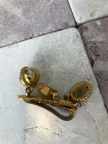 CELINE Starball Arc de Triomphe Charm Money Clip Gold Vintage yufikc