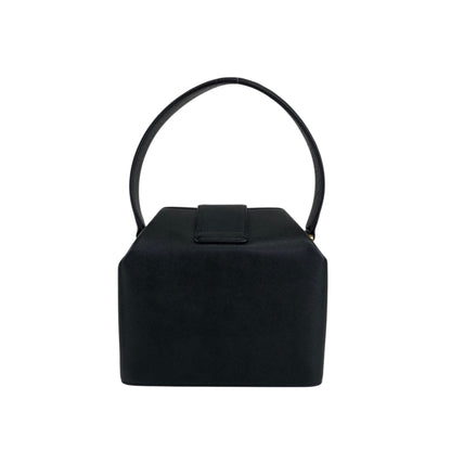 GIVENCHY Turn Lock Handbag Black Vintage zrhm8a