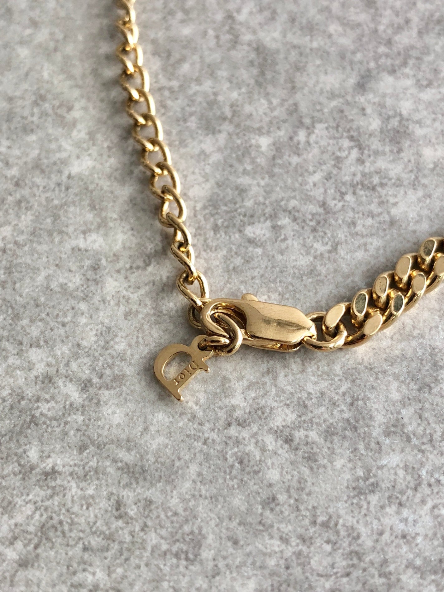 Christian Dior Logo Bracelet Gold Vintage 7vjsm4