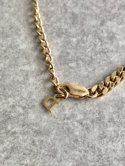 Christian Dior Logo Bracelet Gold Vintage 7vjsm4