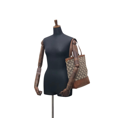 CELINE Triomphe Totebag Brown Vintage 38764j