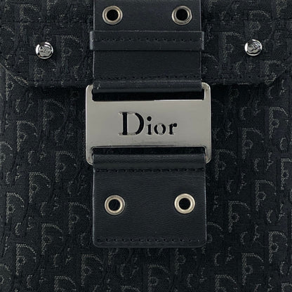Christian Dior Logo Trotter Small Handbag Vanity bag Black Vintage kebsei