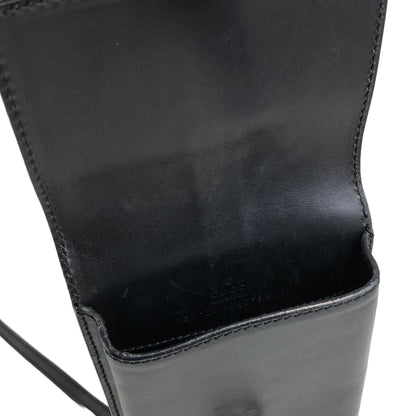 GUCCI Jackie Leather Phone Holder Small Shoulder bag Black Vintage thmm8m