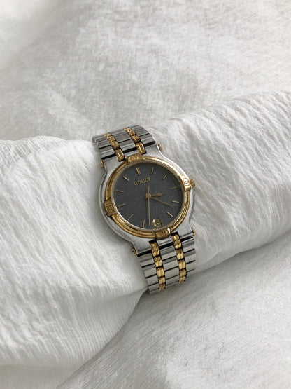 GUCCI Watch Silver×Gold 9000M Vintage xs8zww