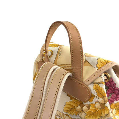 LOEWE Leaf Pattern Backpack Beige Vintage k7xjri