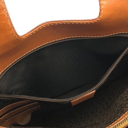CELINE Macadam Logo Totebag Handbag Brown Vintage pwx4uh