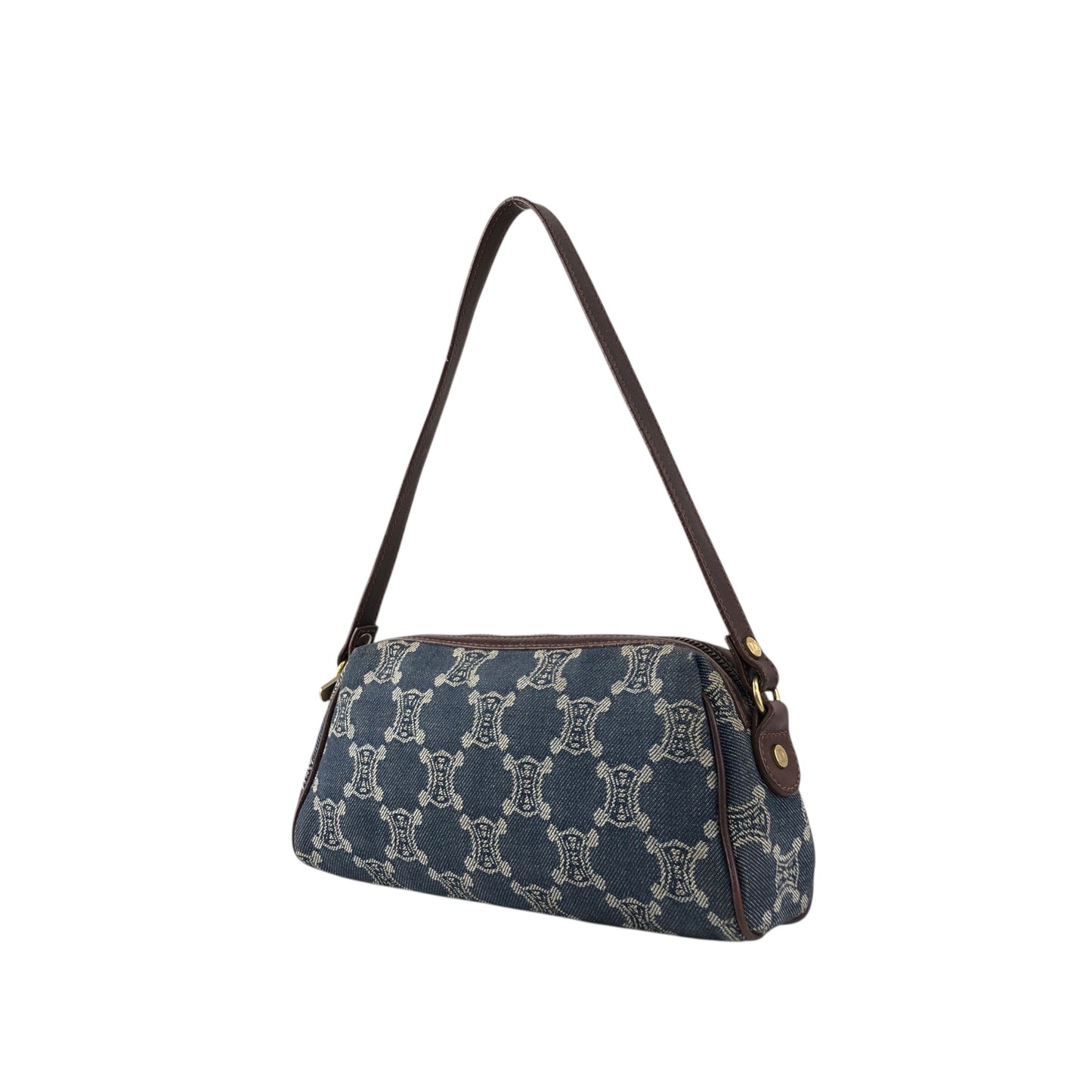 CELINE Paris Macadam Handbag Indigo Vintage 5tscu3