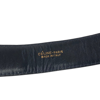 CELINE Horse Carriage Belt Navy Vintage dnd65j