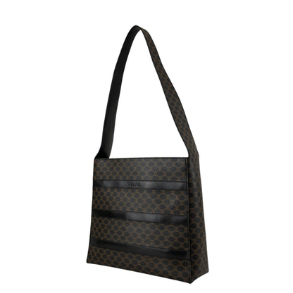 CELINE Macadam Shoulder bag Black Vintage t43kf8