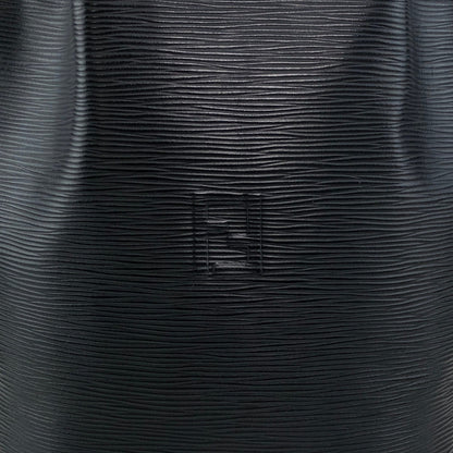 FENDI Logo Embossed Shoulder bag Black Vintage 76k8ej