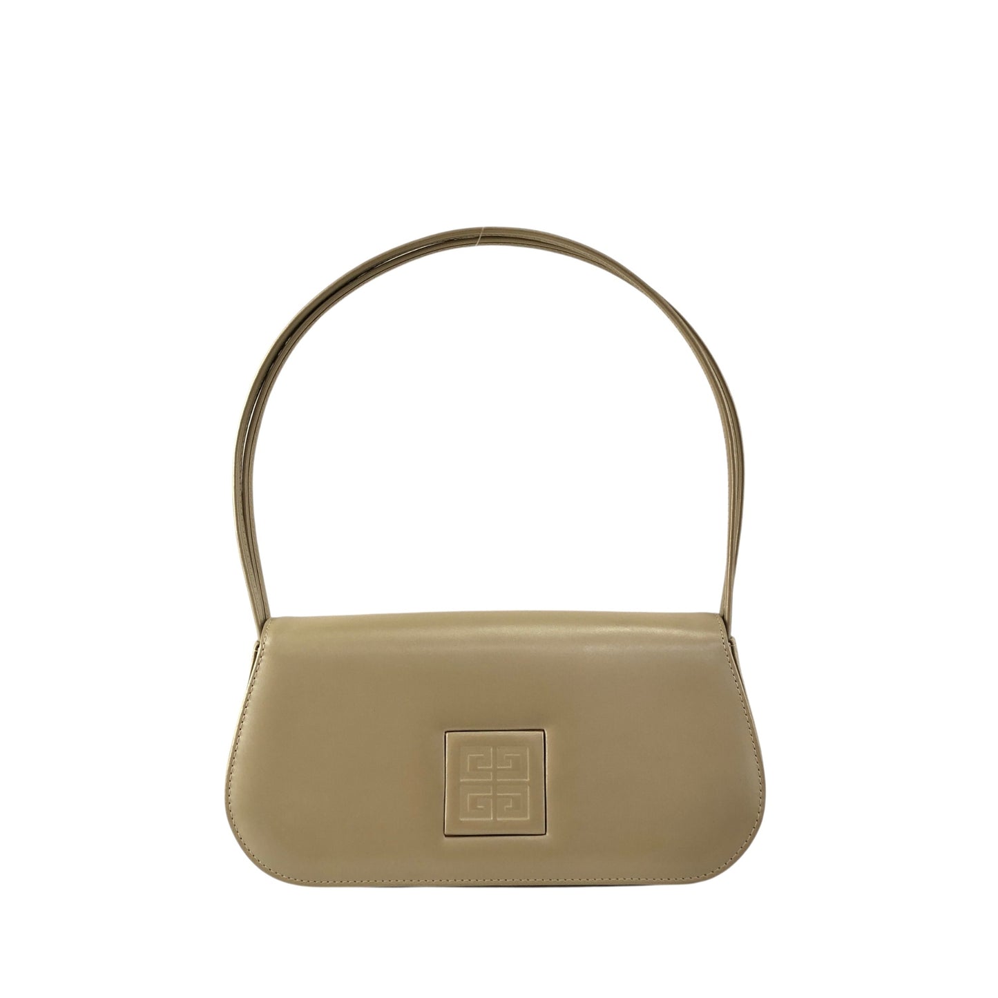 GIVENCHY Logo Handbag Beige Vintage f832t4