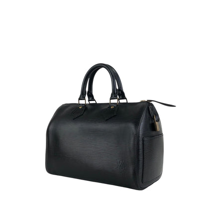 LOUIS VUITTON Epi Handbag Boston bag Black Vintage bria3m