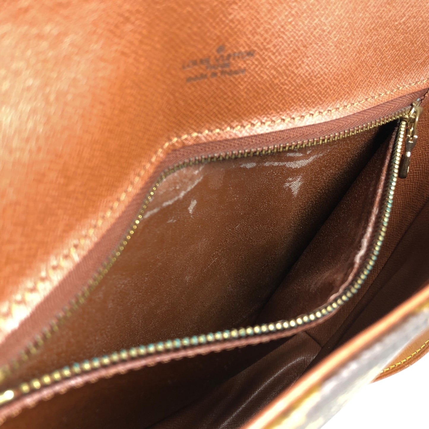 LOUIS VUITTON Monogram Front Buckle  Shoulder bag Brown Vintage u4si84