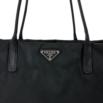 PRADA Tessuto Triangle Logo Totebag Black Vintage a5e385