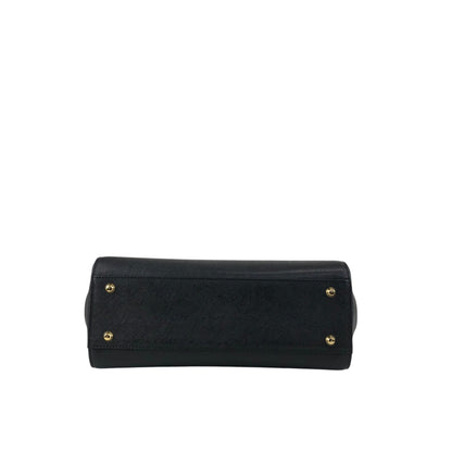 BURBERRY Logo Handbag Black Vintage imtu4e