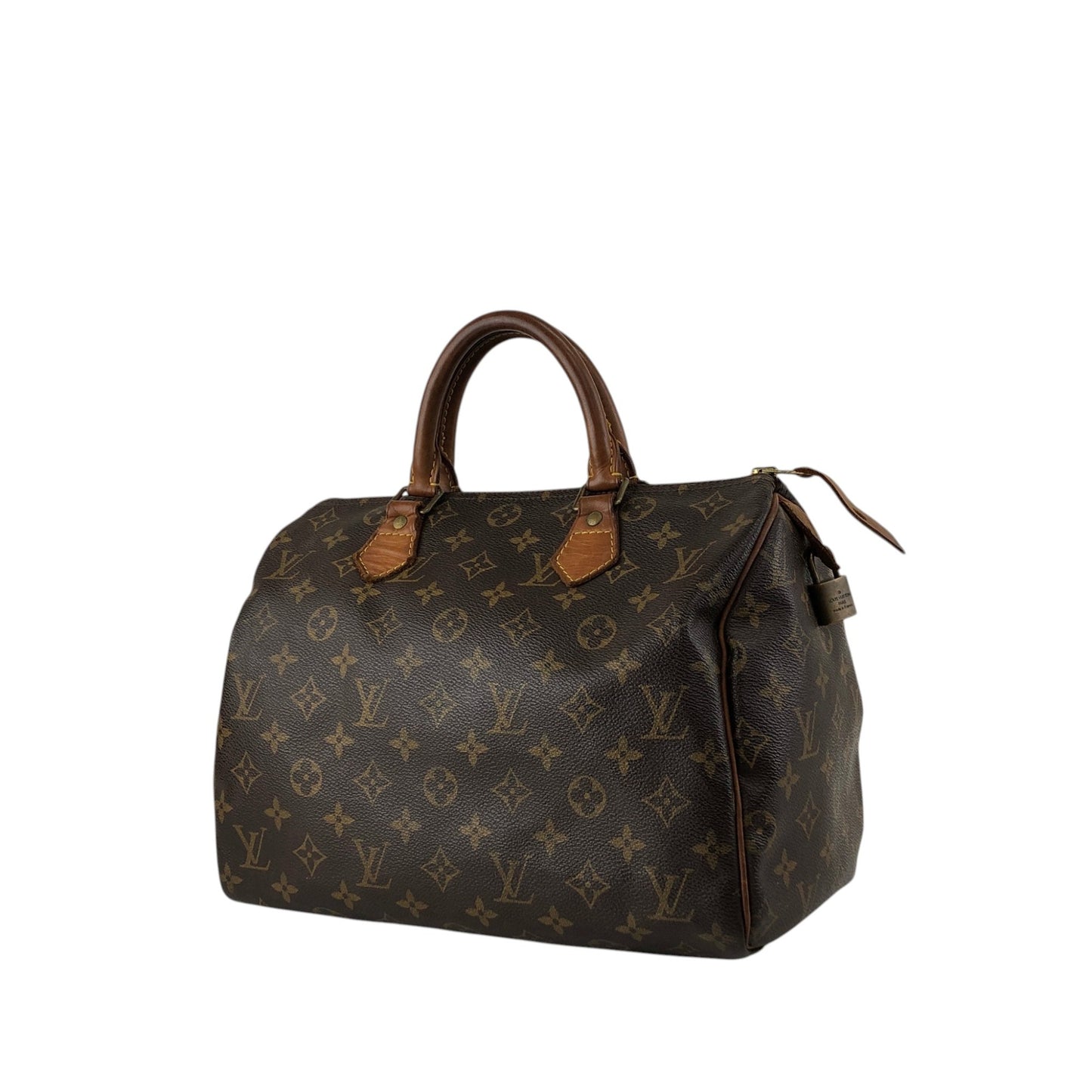 LOUIS VUITTON Monogram Handbag  Boston bag Brown Vintage 46eajv