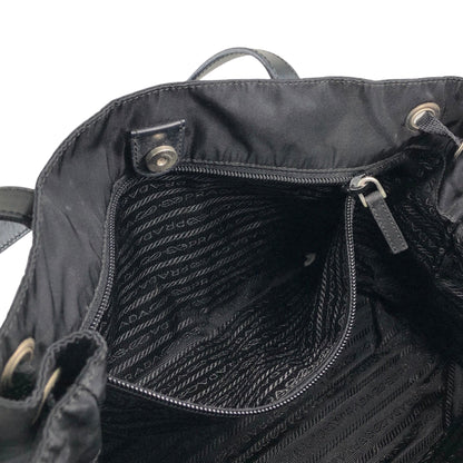 PRADA Triangle Logo Front Buckle  Totebag Black Vintage 7sstfx