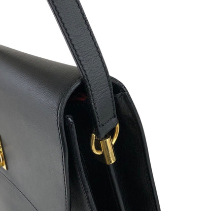 CELINE Gancini Shoulder bag Black Vintage 5p7kss