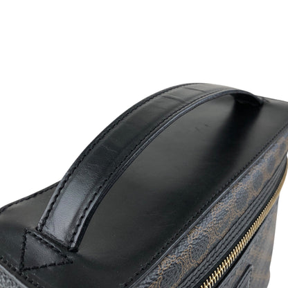 CELINE Macadam Blason Handbag Vanity bag Black Vintage x6aezr