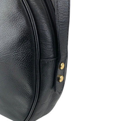 Yves Saint Laurent YSL Logo Stitch Shoulder bag Black Vintage n8ts56