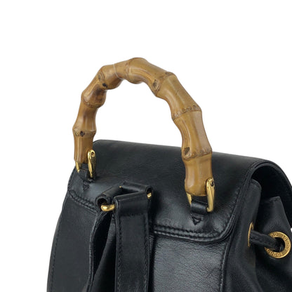GUCCI Bamboo Backpack Black Vintage tfjt8e