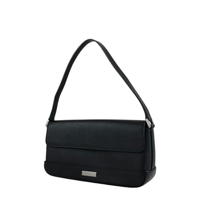 BURBERRY Logo Shoulder bag Black Vintage h4dw5e