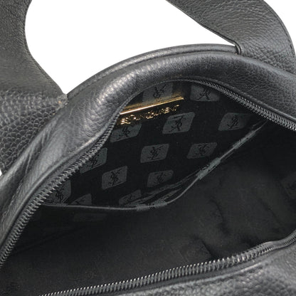 Yves Saint Laurent YSL Logo Handbag Black Vintage ygtkm5