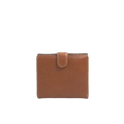 LOEWE Velazquez 皮革折疊錢包 棕色 復古 gmwjwm 