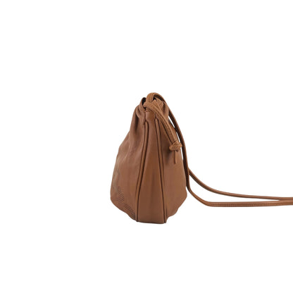 LOEWE Anagram Drawstring Shoulder bag Brown Vintage fzwga5