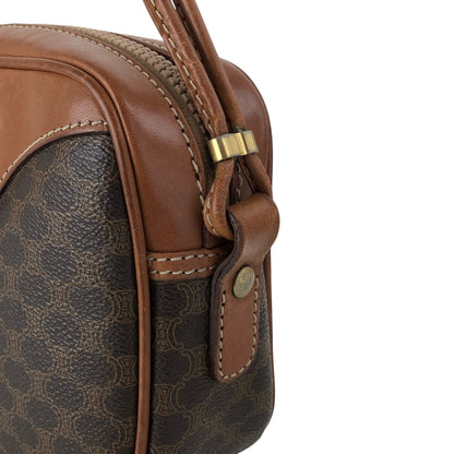 CELINE Macadam Blason Shoulder bag Brown Vintage ebzayc
