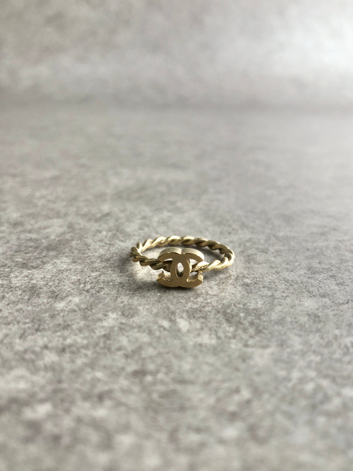 CHANEL Coco Mark Ring Gold Vintage mfyk7h