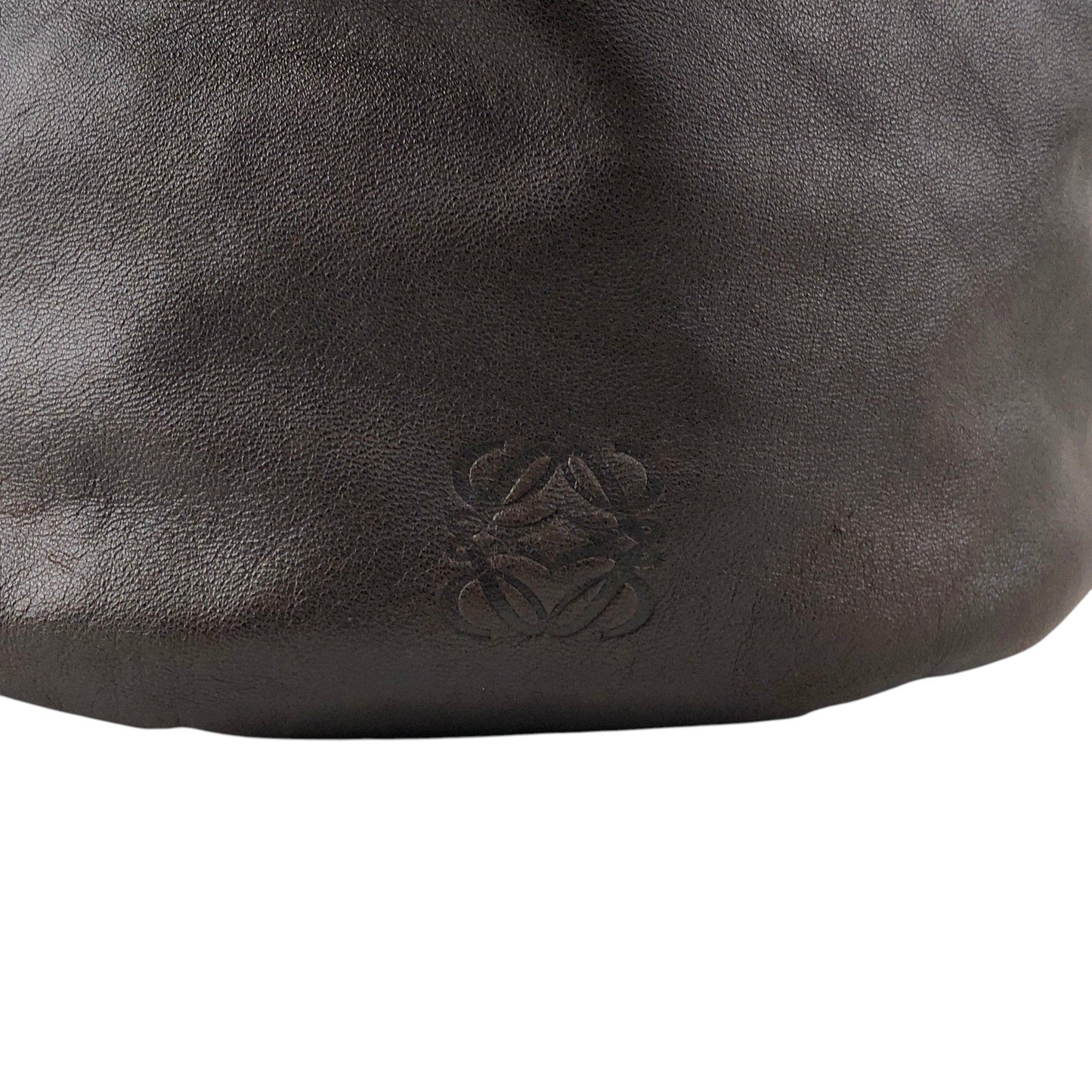 LOEWE Anagram Drawstring Shoulder bag Brown Vintage 7ep7z7