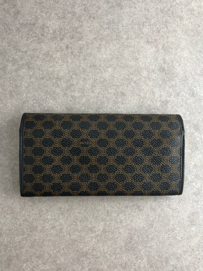 CELINE Macadam Blason Long Wallet Black Vintage d3z87w