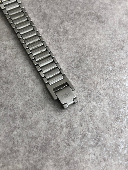 Yves Saint Laurent YSL Logo Watch Silver×Gold Vintage 7umegi